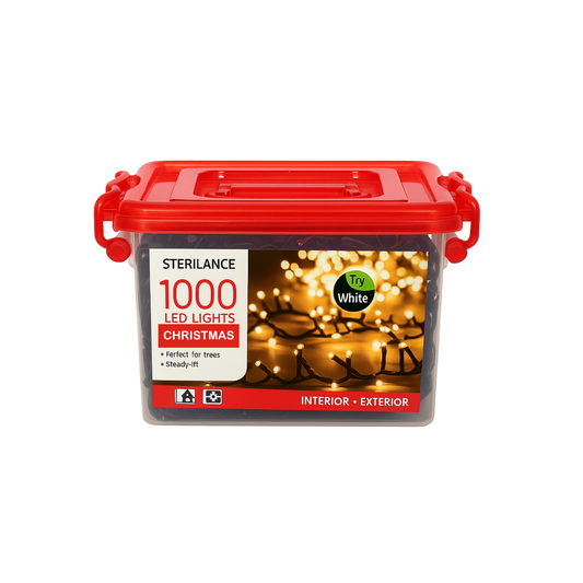1000 LED Christmas String Lights - Warm White & Cool White
