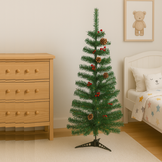 4ft Tabletop Berry Tree - With Pine Cones & Berry Accents