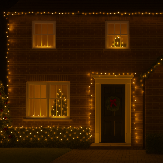 120 LED Flashing String Lights - Warm White & Cool White