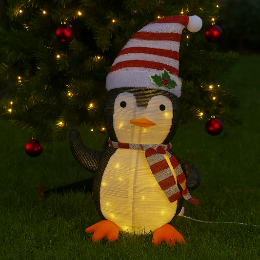 60cm Light-Up Christmas Penguin – Battery Operated