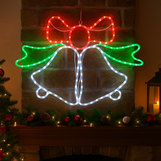 40cm Animated LED Christmas Bells Light- 8-Functions