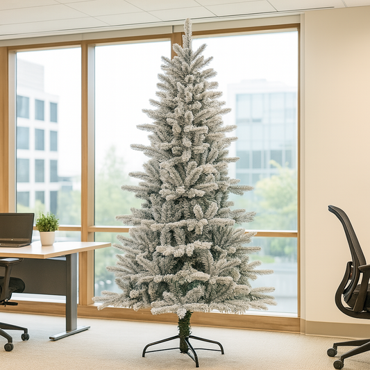 6ft Winter Slim Snow Flocked Tree