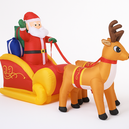 2.3M Inflatable Santa in Sleigh