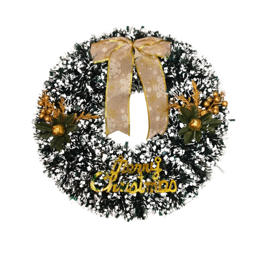 Golden Cheer Christmas Wreath