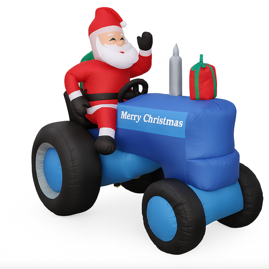 2.1M Inflatable Santa on Tractor