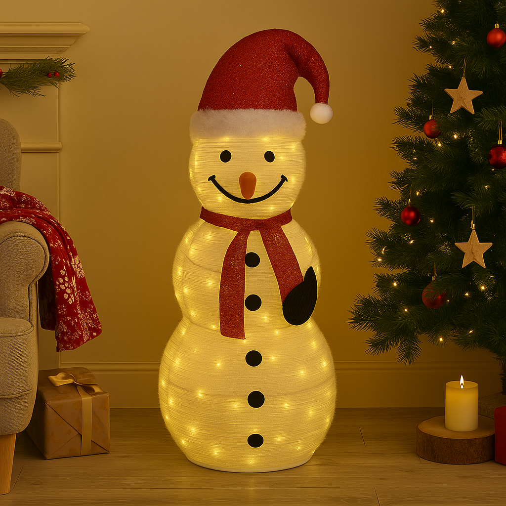 1.2m Illuminated Pop-Up Snowman - Battery Operated