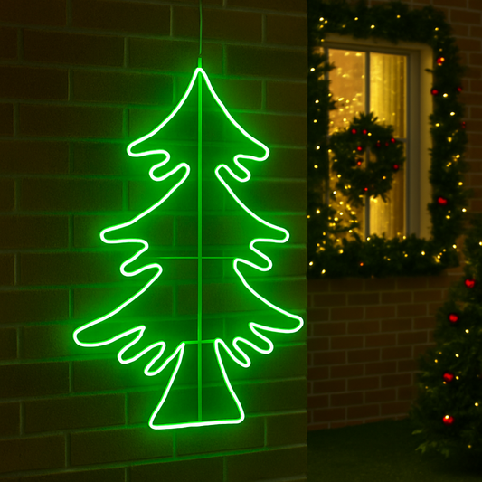 LED Christmas Tree Neon Light - 85cm Glow Frame
