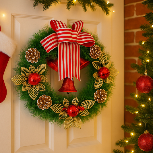 Classic Christmas Charm Wreath