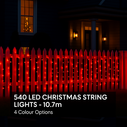540 LED Christmas String Lights - 4 Colour Options