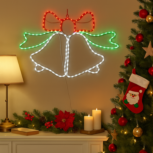 40cm Animated LED Christmas Bells Light- 8-Functions