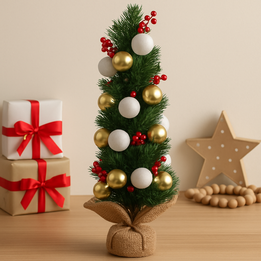 Mini Berry Joy Tree -  With Baubles and  Red Berries