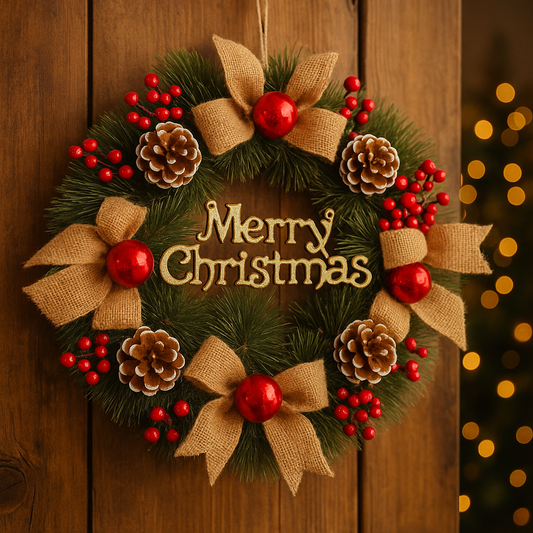 Rustic Charm Christmas Wreath