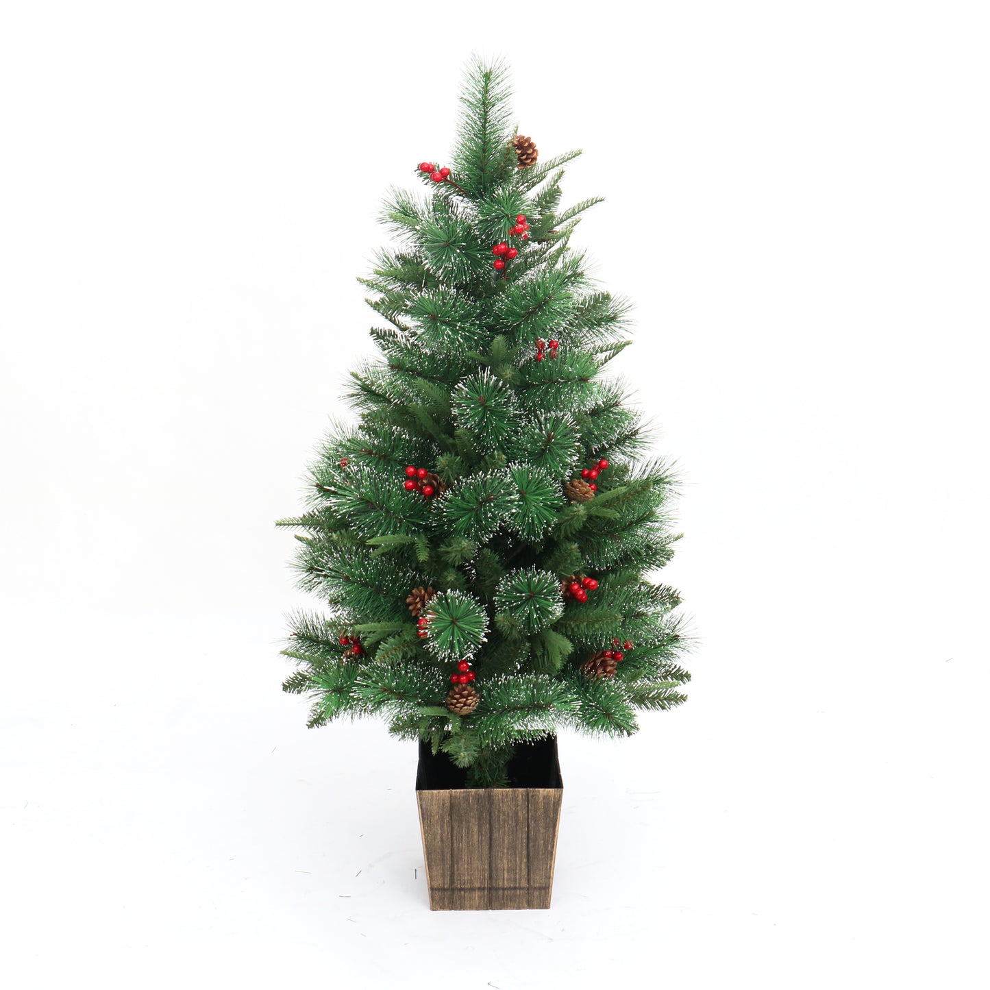5ft Berry & Pine Delight Tree - With Pine Cones & Red Berries