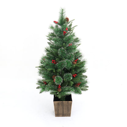 5ft Berry & Pine Delight Tree - With Pine Cones & Red Berries