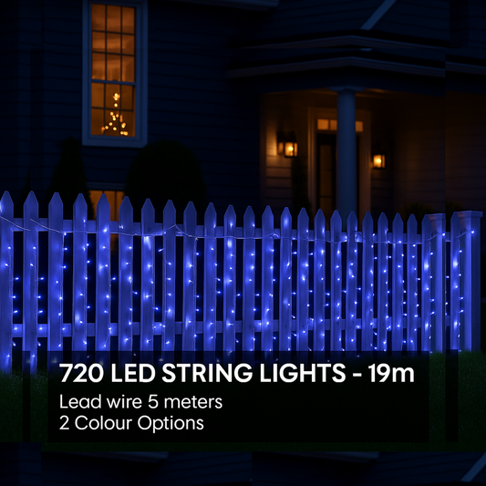 720 LED Christmas String Lights - Warm White & Cool White