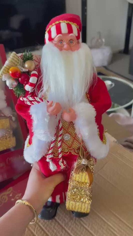 45cm Animated Singing & Dancing Santa Figurine